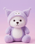 Melumi Purple Bear Plush Toy | Snugsuit Bears | Cloudy Cuddles
