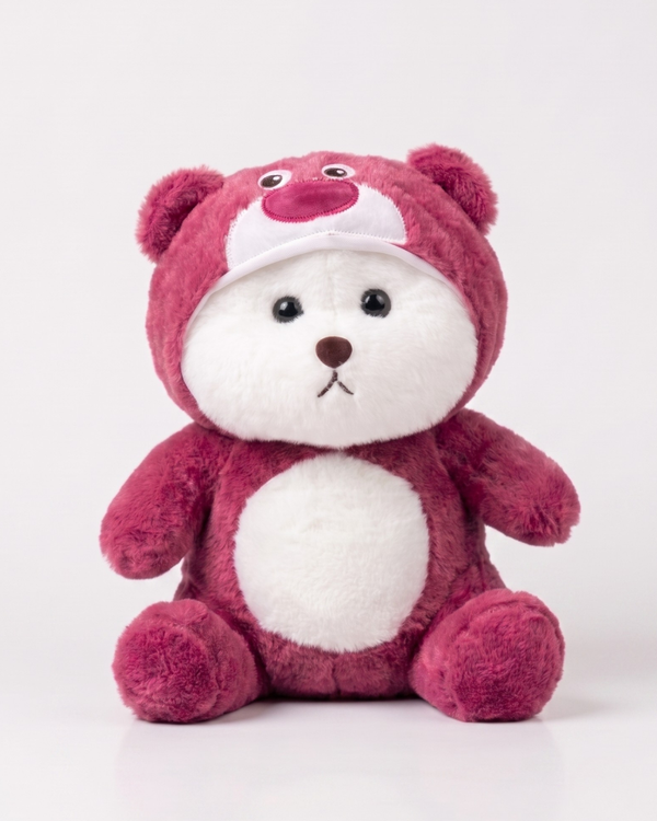 Berrie Maroon Bear Onesie Plush | Snugsuit Bears