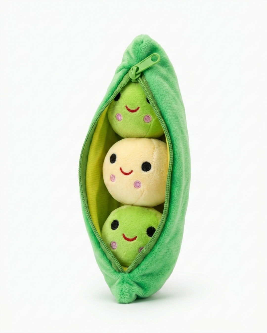 Peeko Pea Pod Plush with 3 Removable Peas