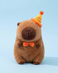 Cakey Capybara Plush with Birthday Hat | The Unbothered Capybara & Co. | Cloudy Cuddles