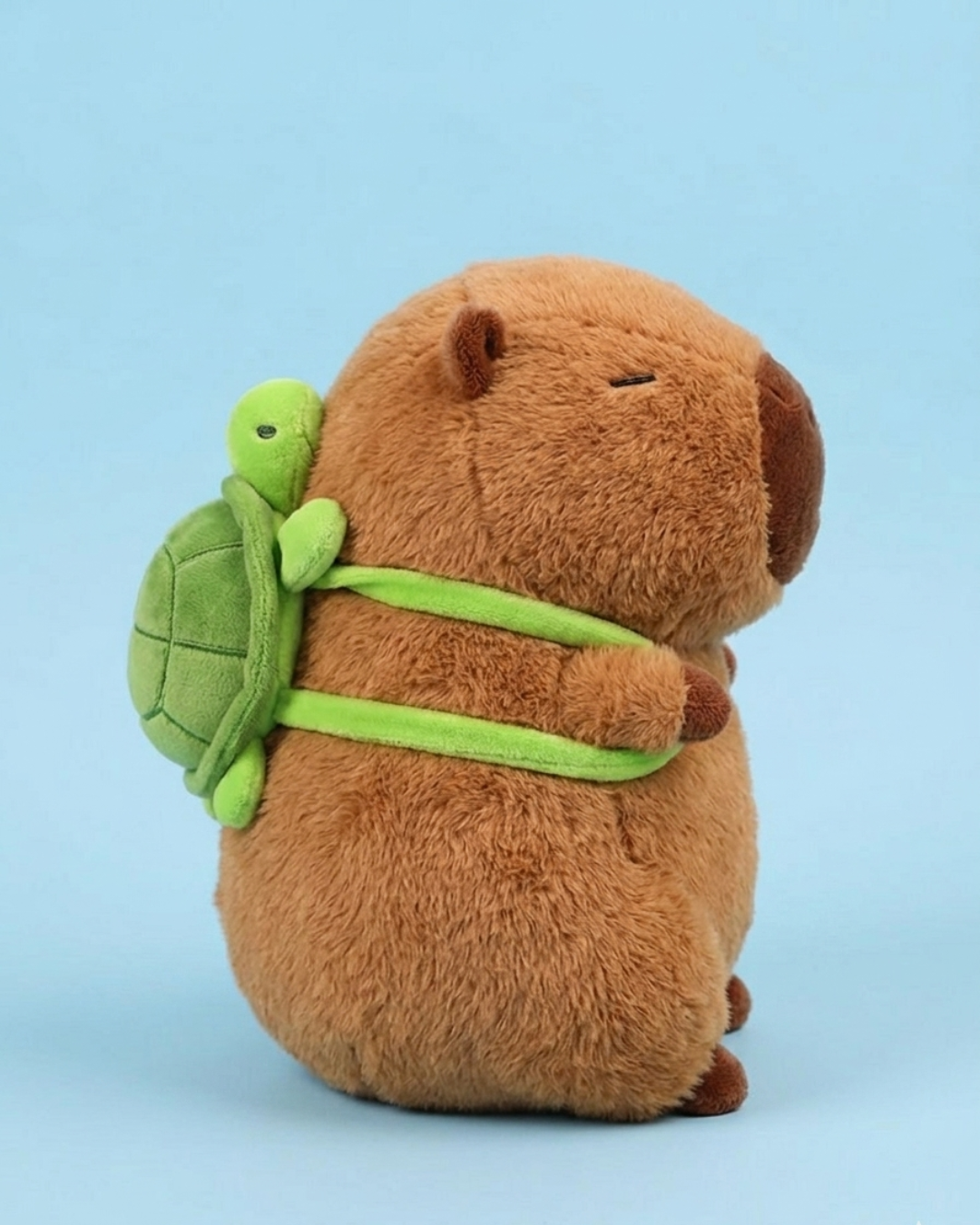 Mossy Capybara Plush with Turtle | The Unbothered Capybara & Co.