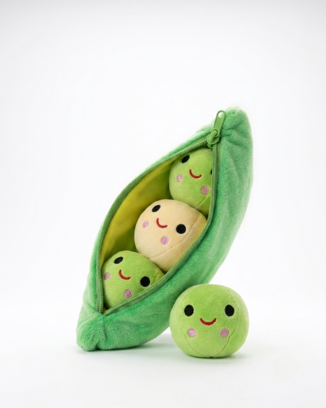 Peeko Pea Pod Plush with 3 Removable Peas