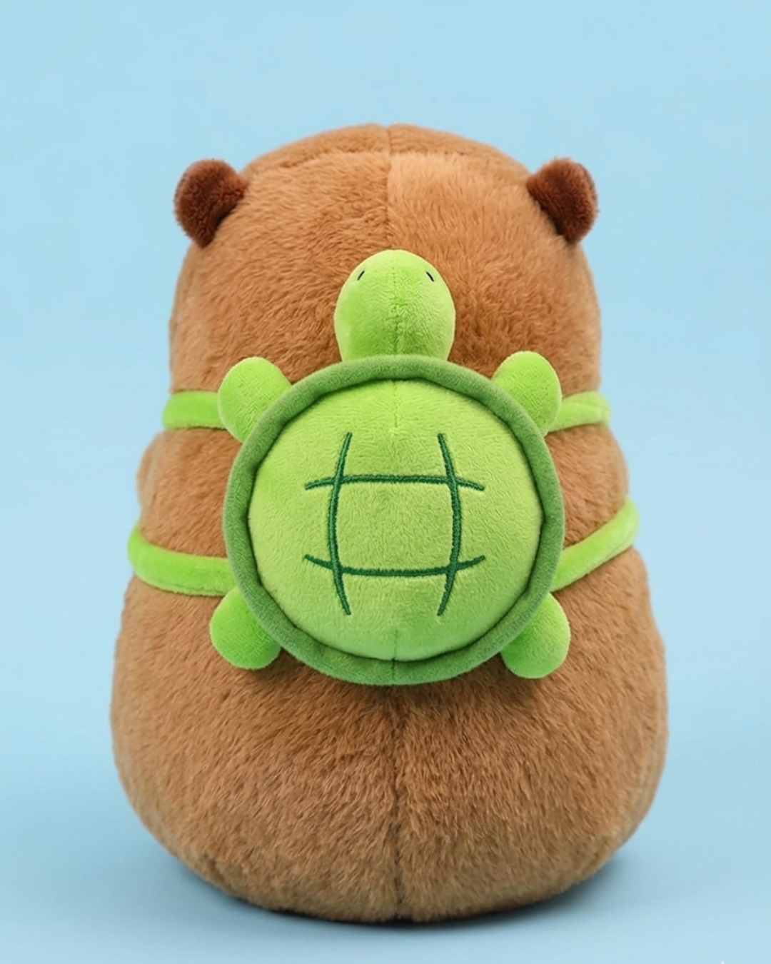 Mossy Capybara Plush with Turtle | The Unbothered Capybara & Co.