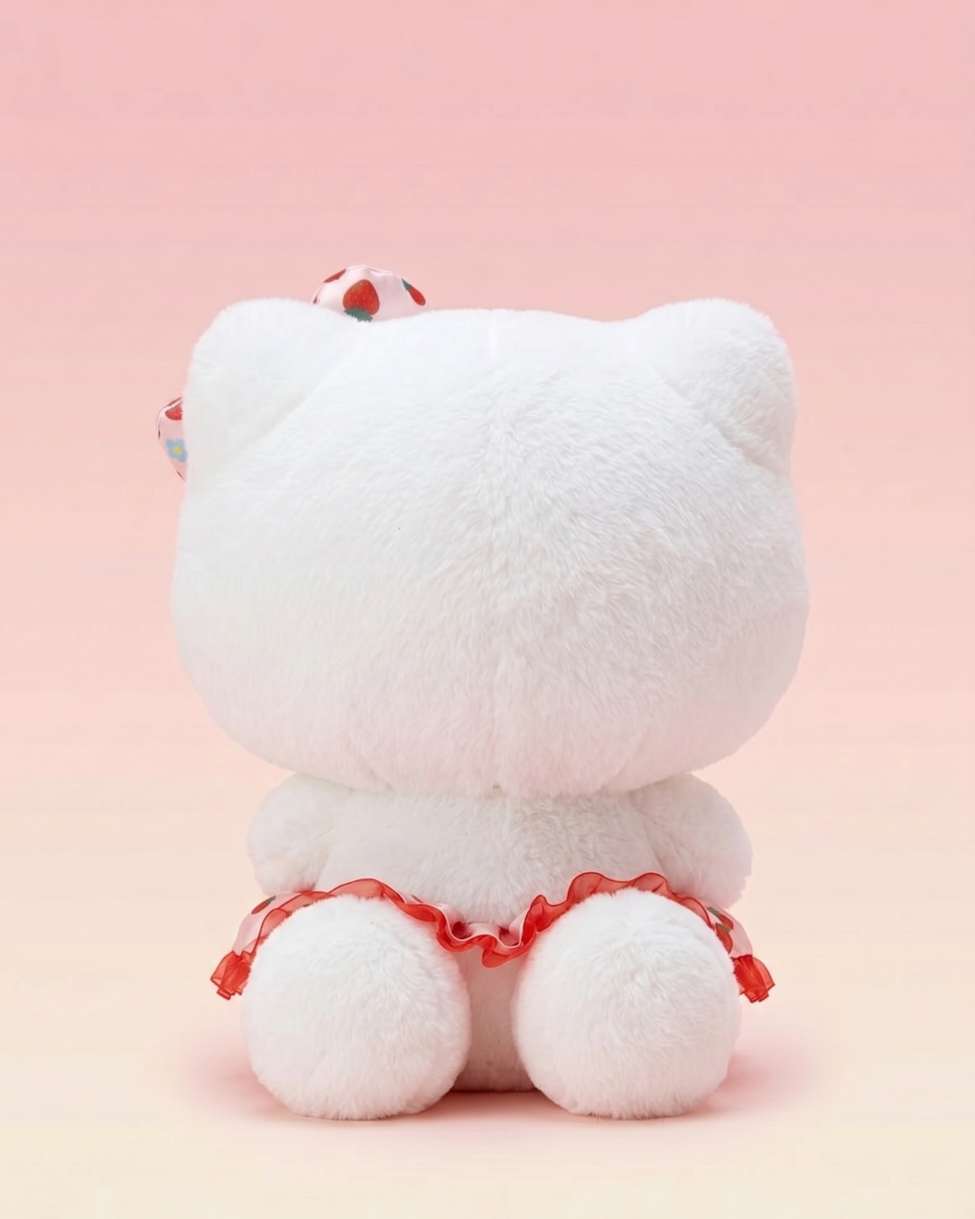 Kittie White Cat Strawberry Plush | The Mischief Gang