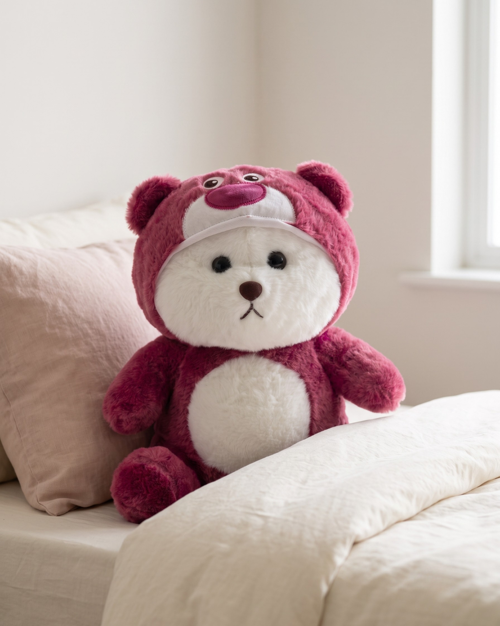 Berrie Maroon Bear Onesie Plush | Snugsuit Bears
