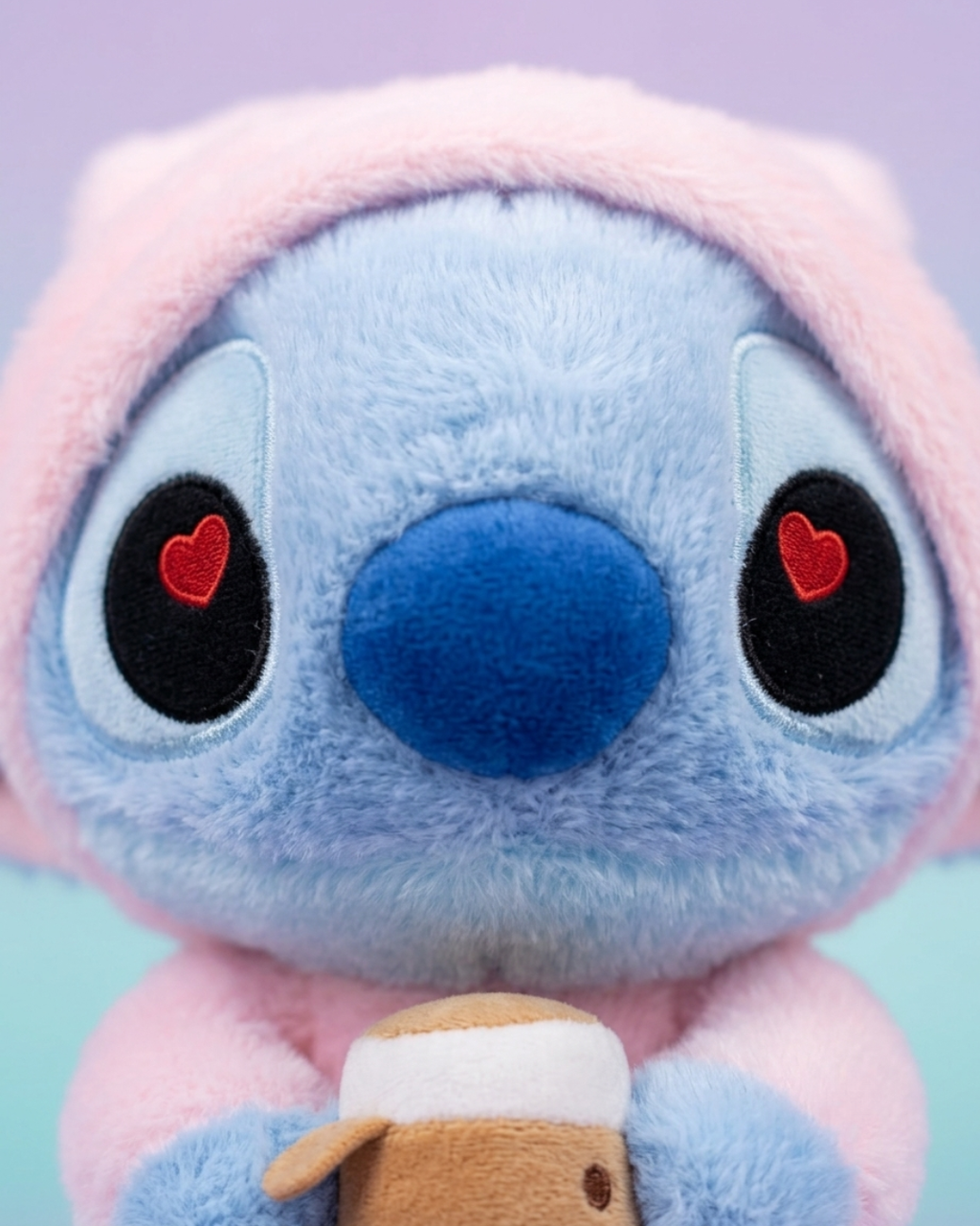 Lattie Pink Alien Plush with Coffee | The Mischief Gang