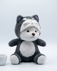 Grumble Bear in Cat Onesie Plush | Snugsuit Bears