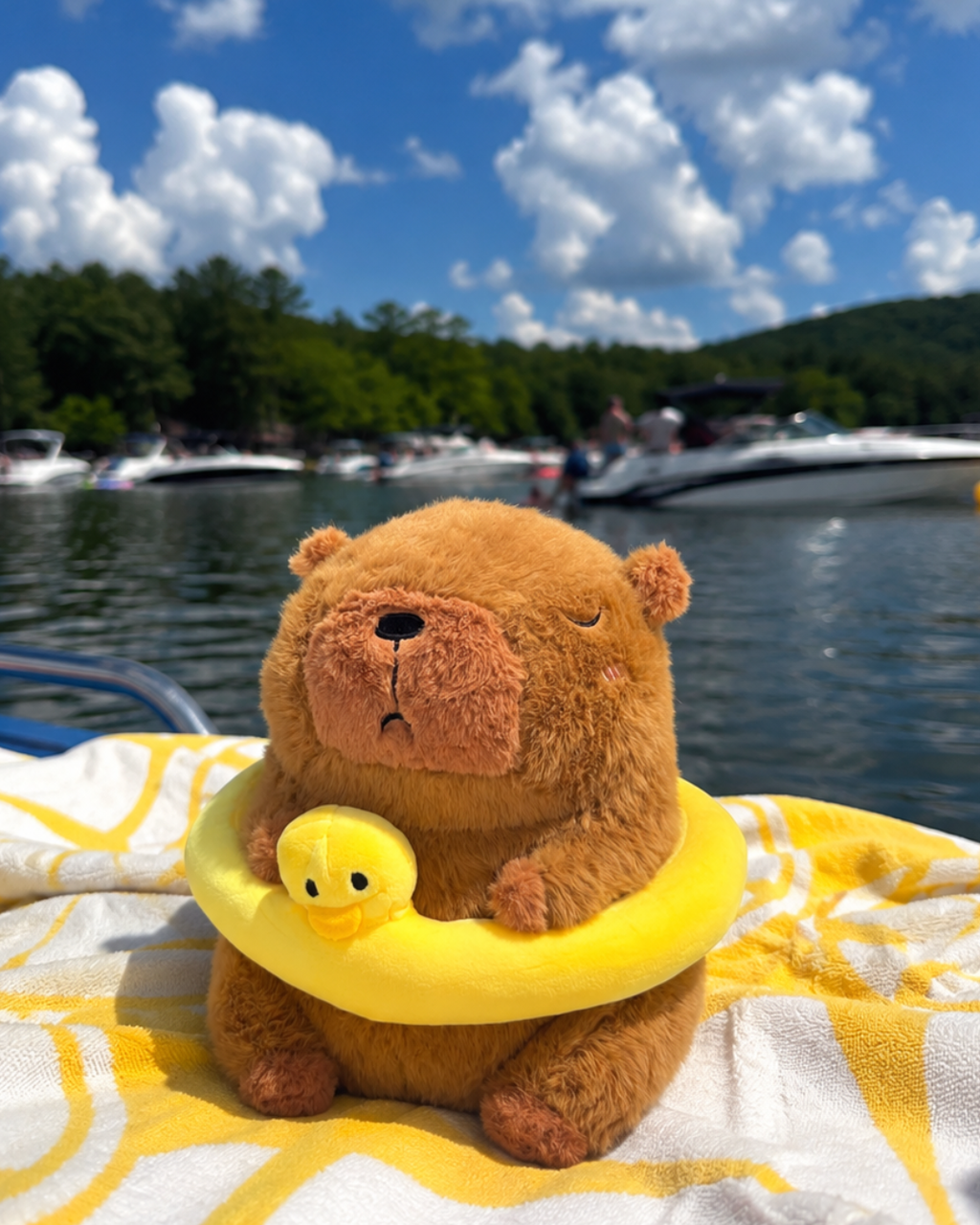 Bubblo Capybara Plush with Duck Float | The Unbothered Capybara & Co.