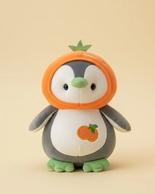 Orange Hoodie Penguin Plush Toy – Ultra-Soft Cozy Penguin