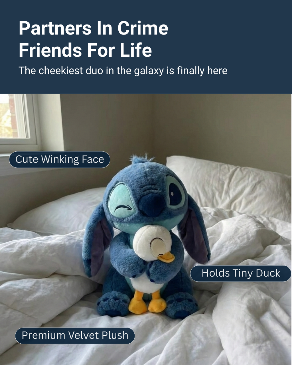 Quibble Blue Alien Plush Toy with Duck | The Mischief Gang | Cloudy Cuddles